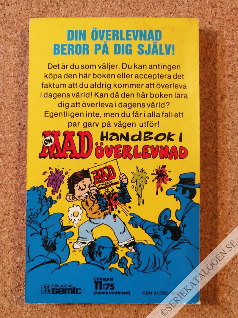 Baksida på En MAD handbok i överlevnad (1982)