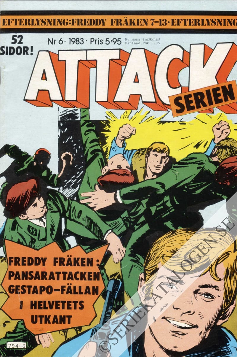 Framsida på Attackserien #6 (1983)