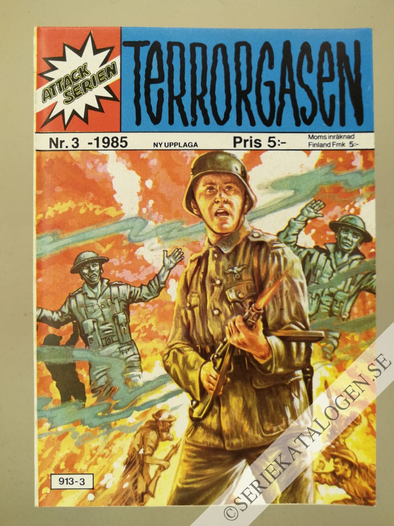 Framsida på Attackserien Terrorgasen (1985)