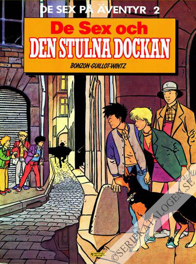 Framsida på De sex på äventyr De sex och den stulna dockan (1985)