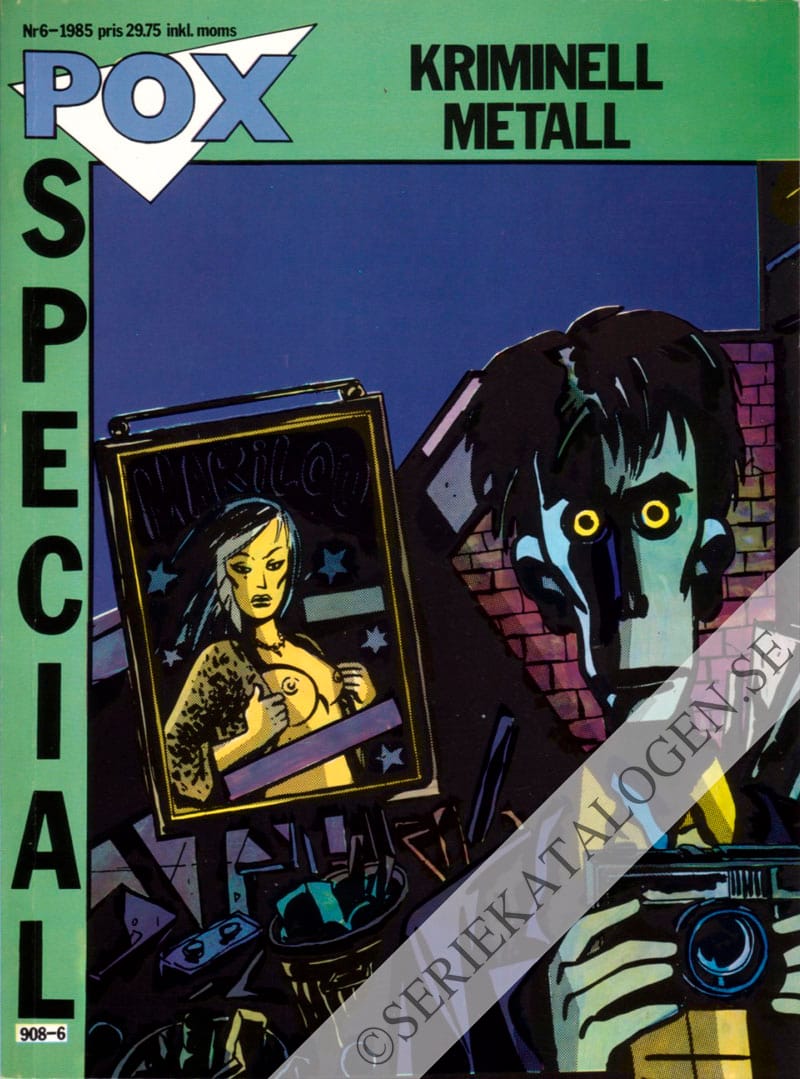 Framsida på Pox special Kriminell metall (1985)