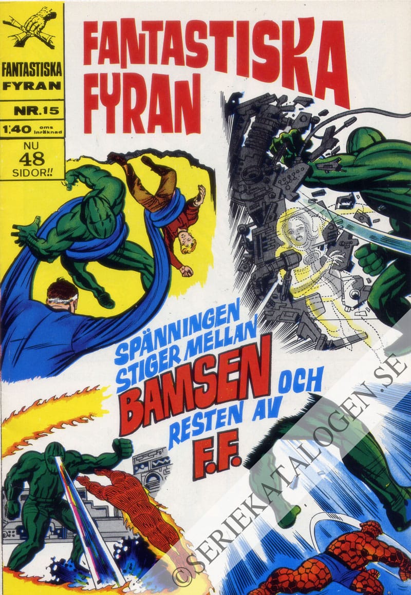 Framsida på Fantastiska Fyran #15 (1968)
