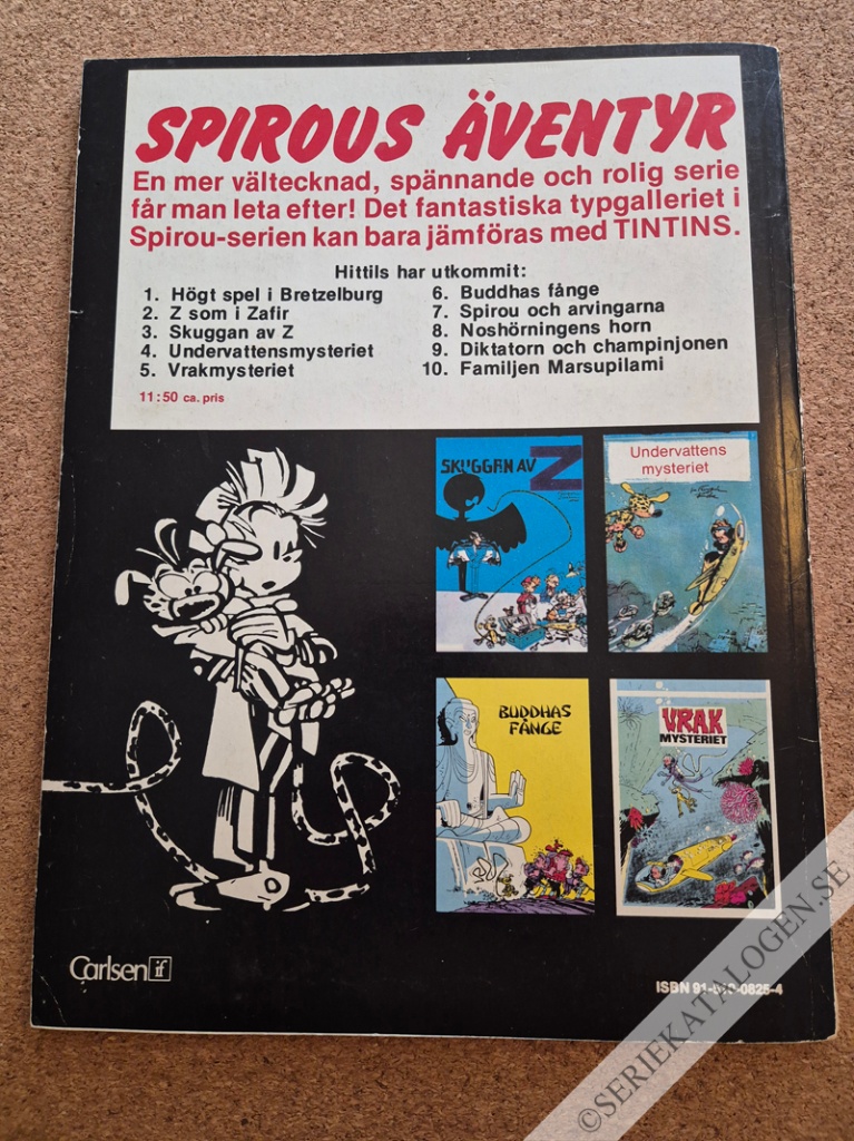 Baksida på Familjen Marsupilami (1976)