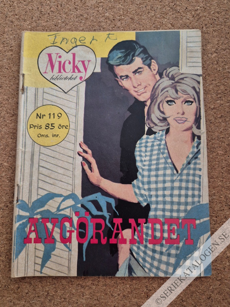 Framsida på Nicky-biblioteket #119 - Avgörandet (1963)