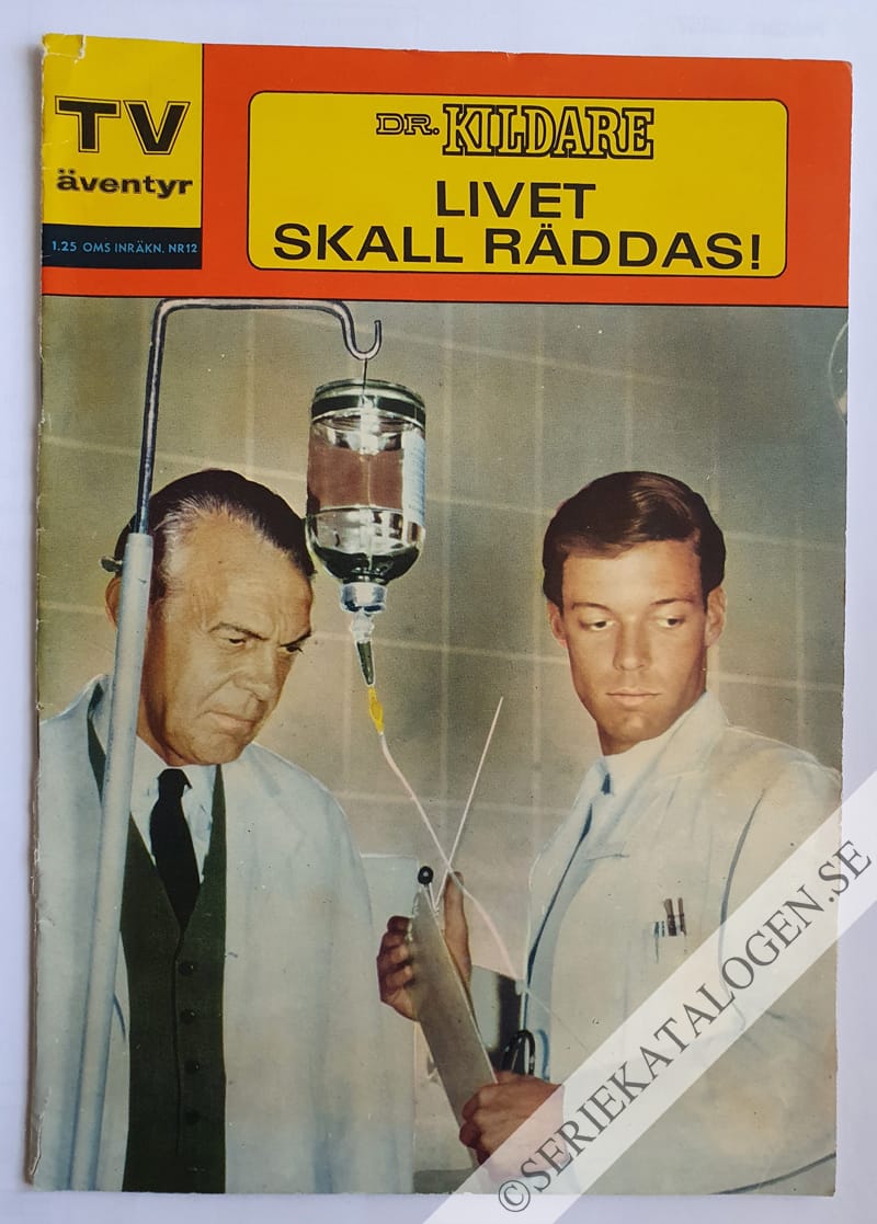 Framsida på TV-äventyr Dr. Kildare: Livet skall räddas! (1963)
