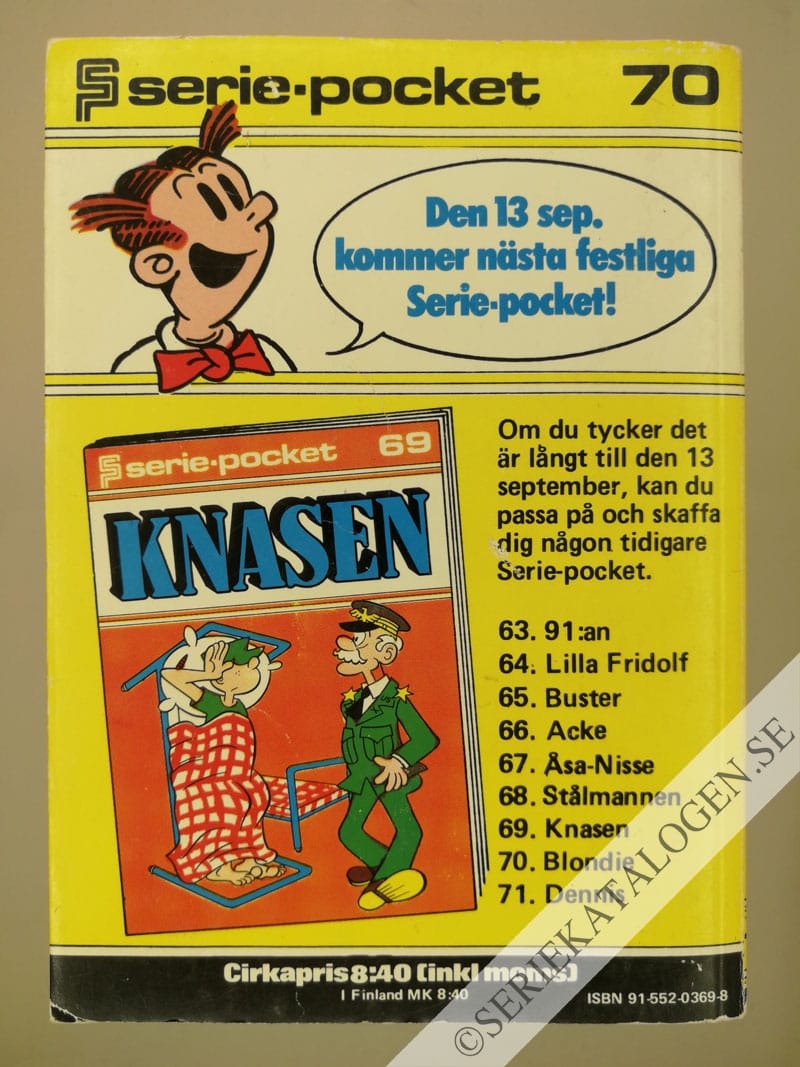 Baksida på Blondie (1978)