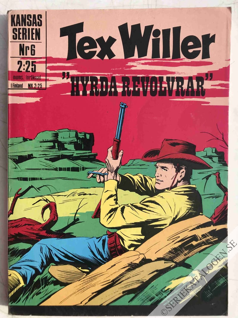 Framsida på Kansasserien Hyrda revolvrar (1971)
