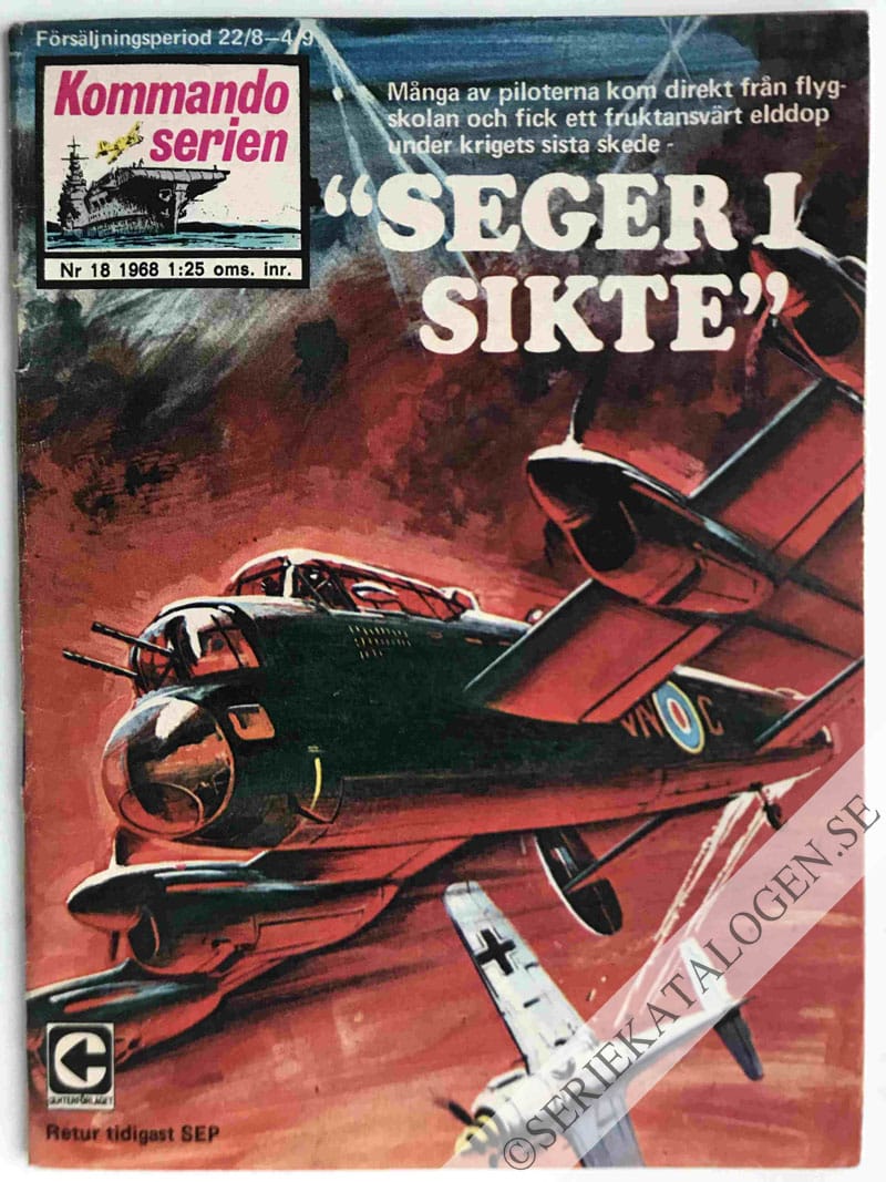 Framsida på Kommandoserien #18 - Seger i sikte (1968)
