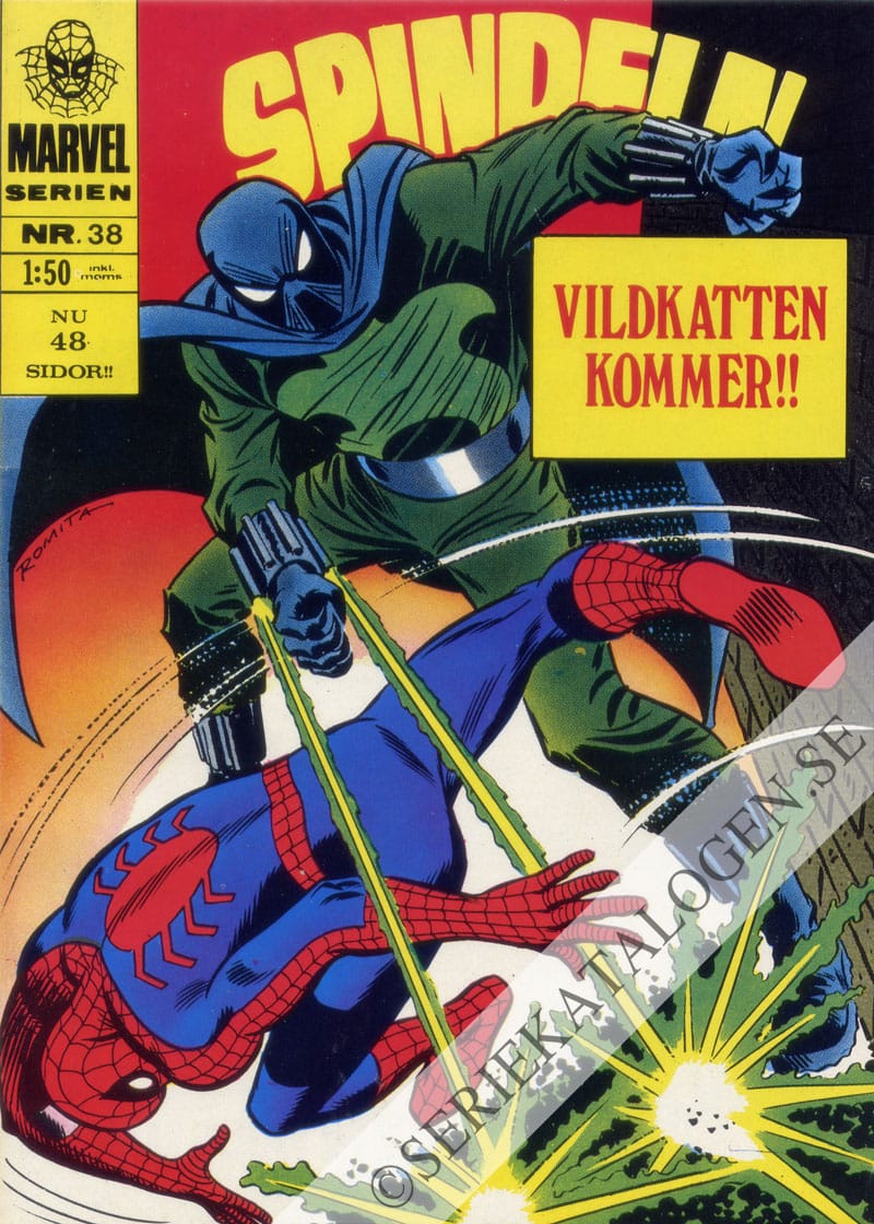 Framsida på Marvelserien Vildkatten kommer!! (1970)