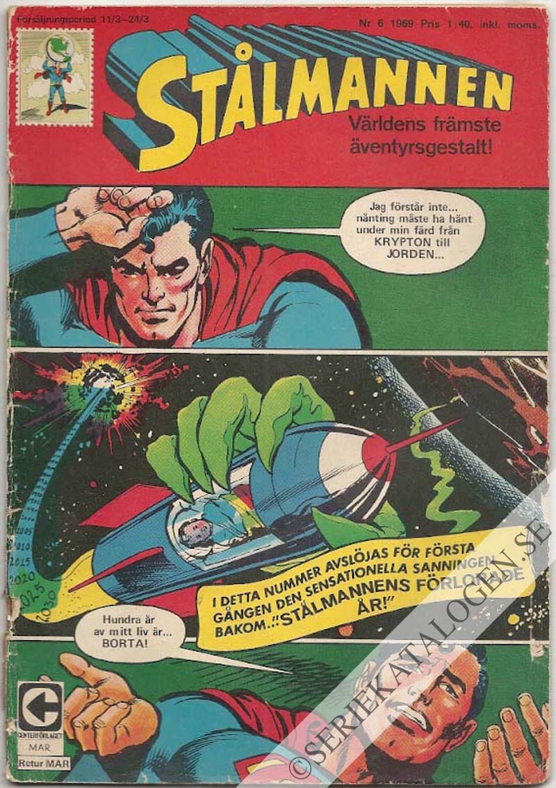 Framsida på Stålmannen #6 (1969)