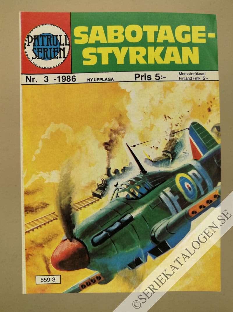Framsida på Patrullserien #3 - Sabotagestyrkan (1986)