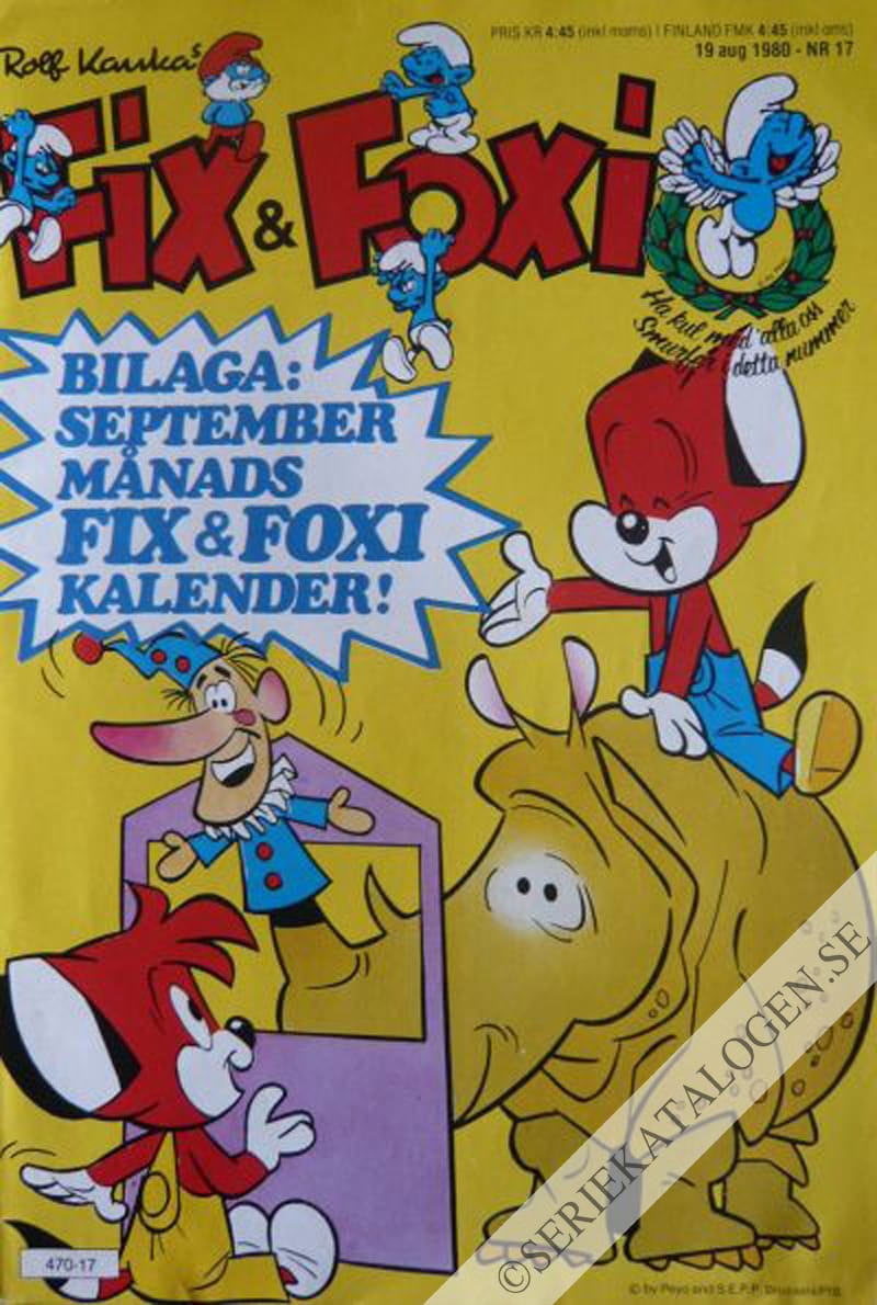 Framsida på Fix och Foxi #17 (1980)