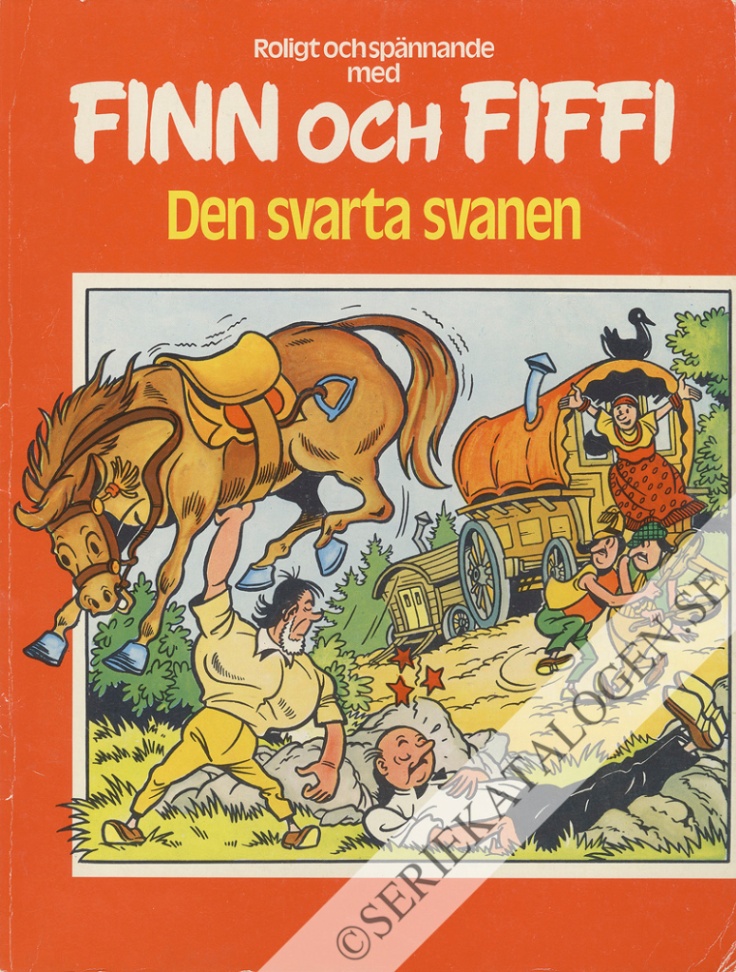 Framsida på Finn och Fiffi #49 - Den svarta svanen (1979)