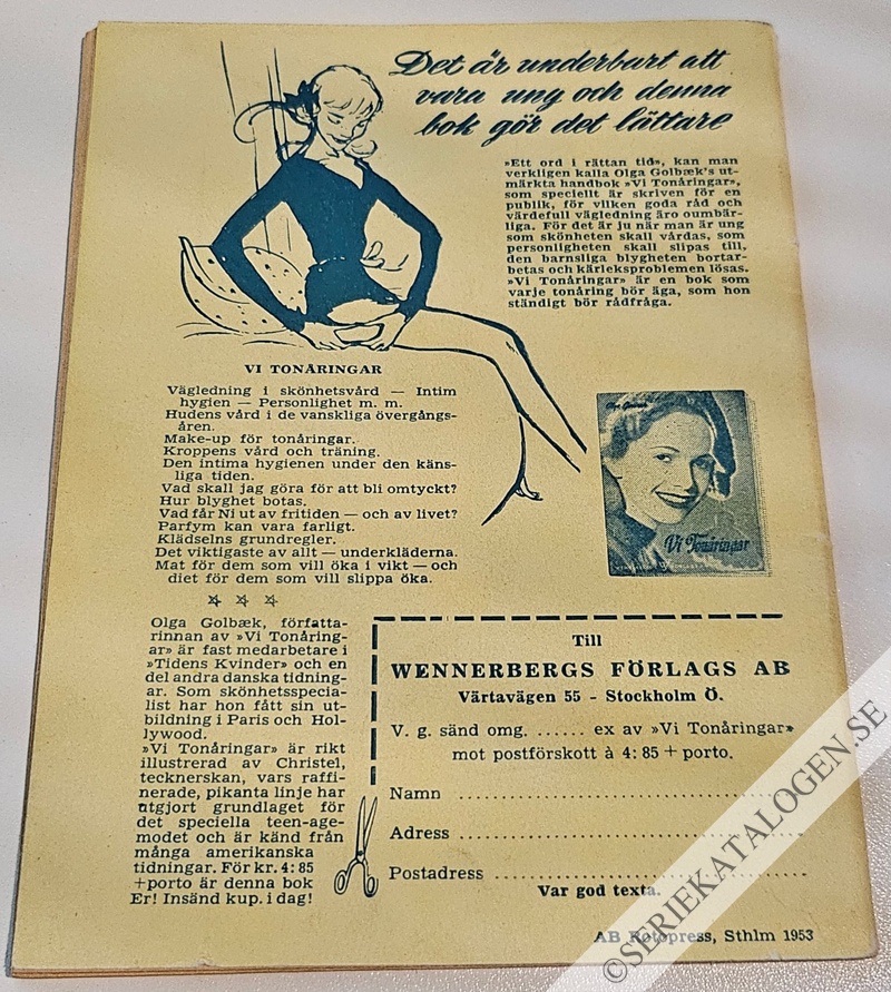 Baksida på Den blonda zigenerskan (1953)