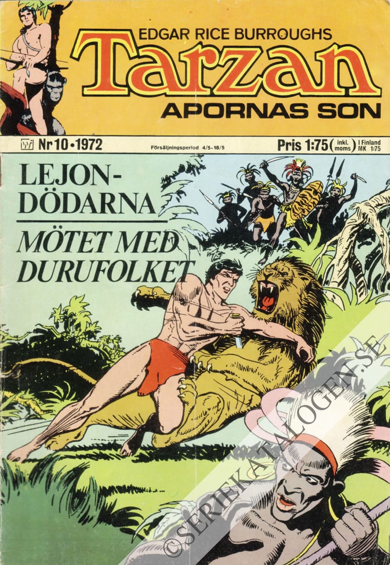Framsida på Tarzan #10 (1972)