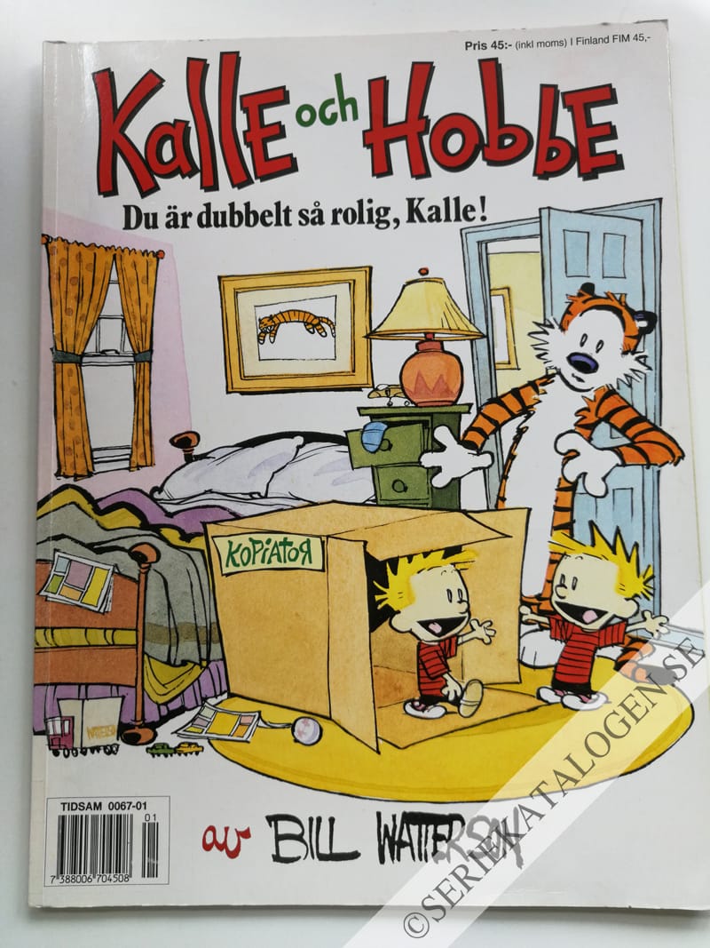 Framsida på Kalle och Hobbe Du är dubbelt så rolig, Kalle (1994)