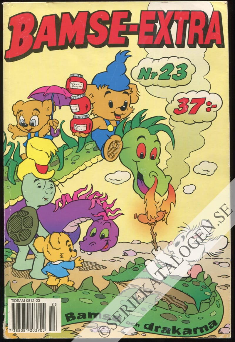 Framsida på Bamse-extra Bamse och drakarna (2002)