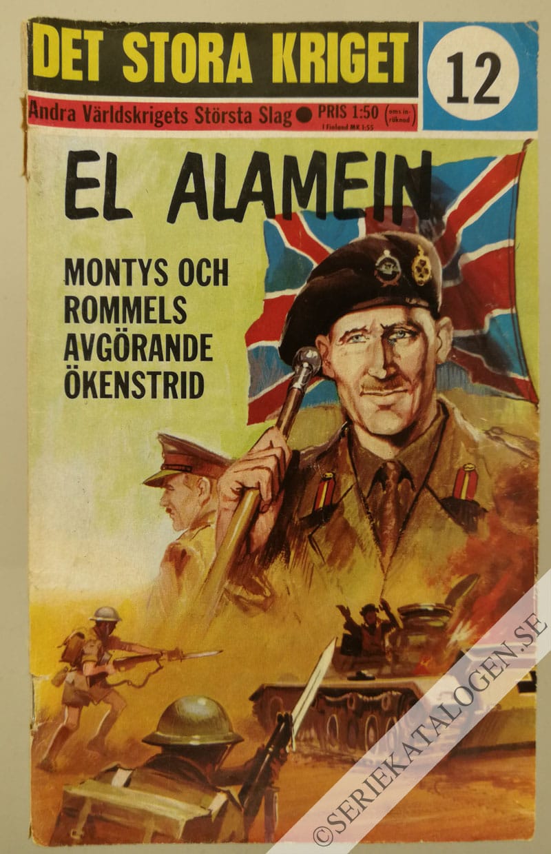 Framsida på Det stora kriget El Alamein (1967)