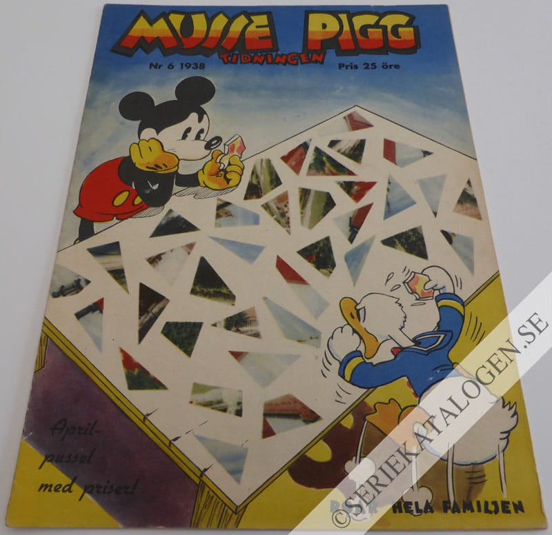 Framsida på Musse Pigg-tidningen #6 (1938)