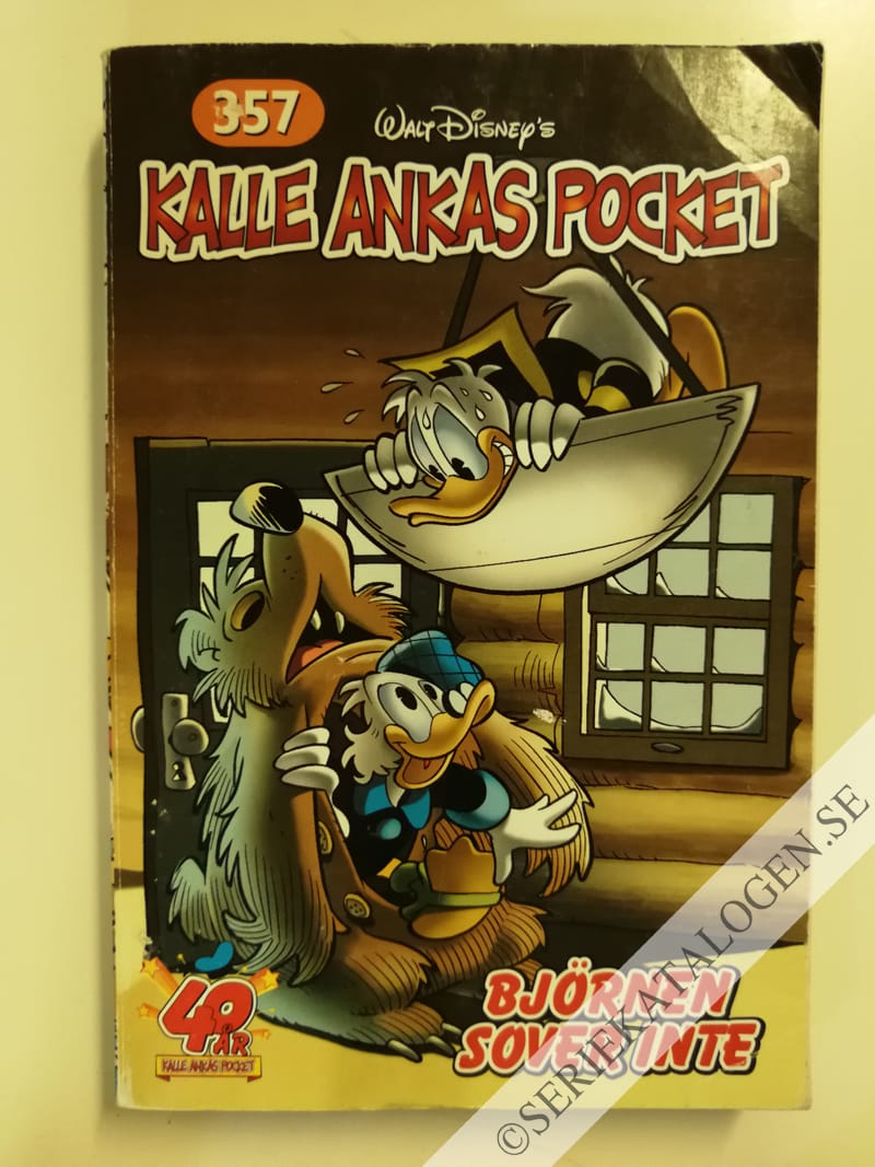 Framsida på Kalle Ankas pocket #357 - Björnen sover inte (2008)