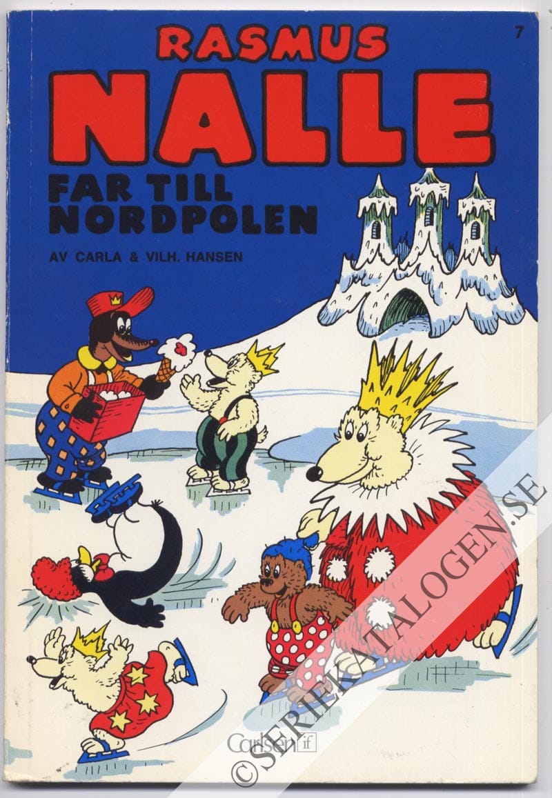 Framsida på Rasmus Nalle far till nordpolen (1972)