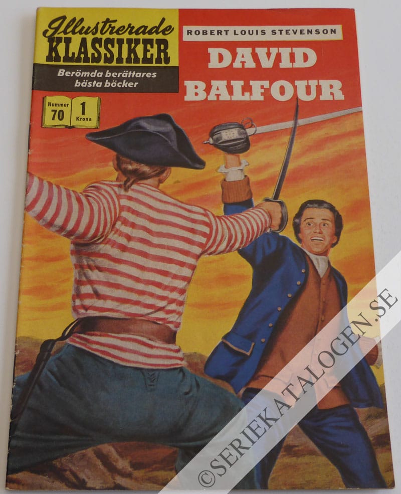 Framsida på Illustrerade Klassiker #70 - David Balfour (1958)