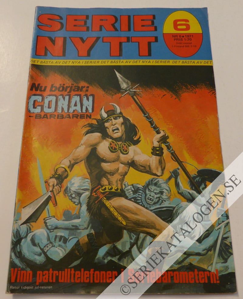 Framsida på Serie-Nytt #6 (1971)
