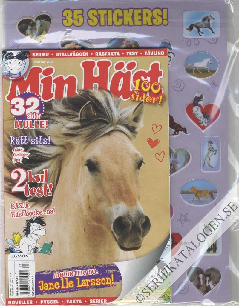 Framsida på Min häst #21-22 (2019)