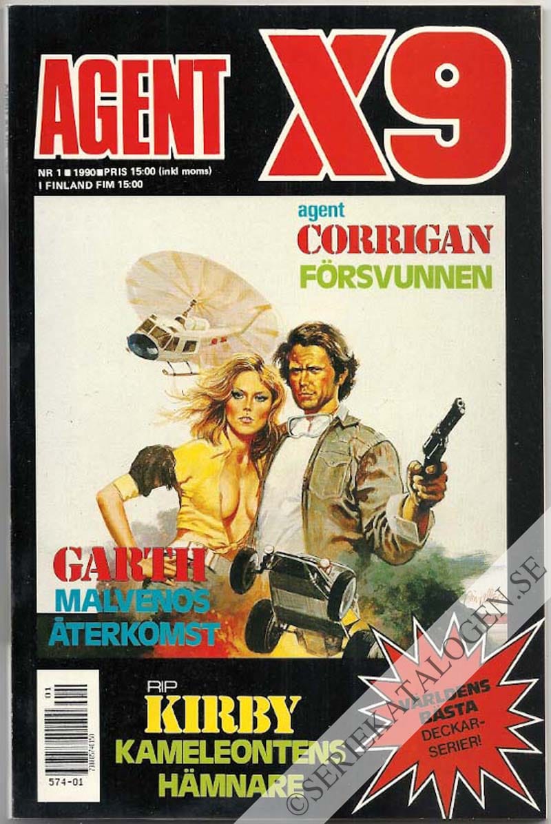 Framsida på Agent X9 #1 (1990)