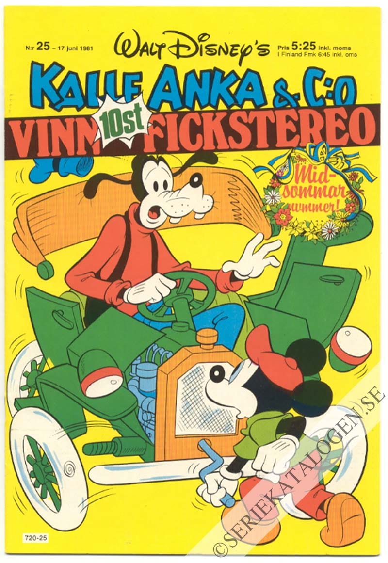 Framsida på Kalle Anka & C:o #25 (1981)