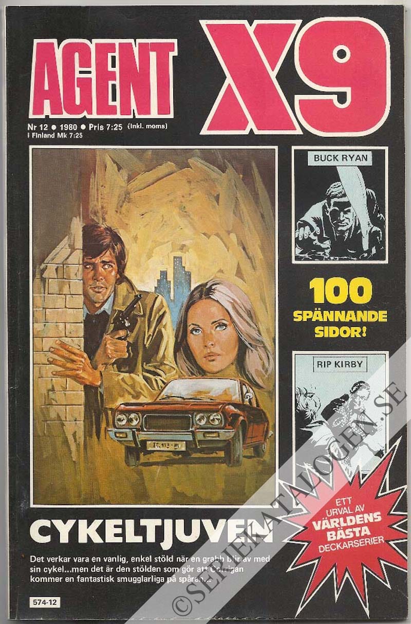 Framsida på Agent X9 #12 (1980)