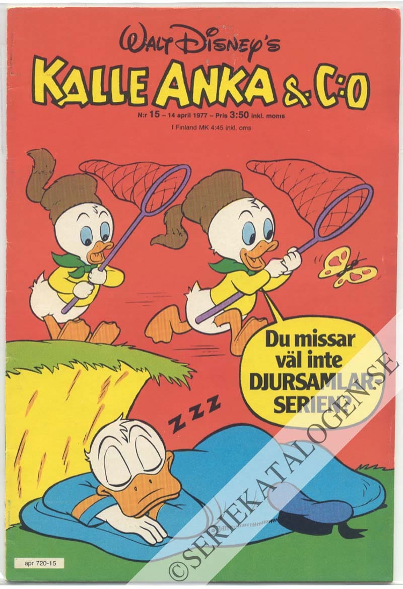 Framsida på Kalle Anka & C:o #15 (1977)