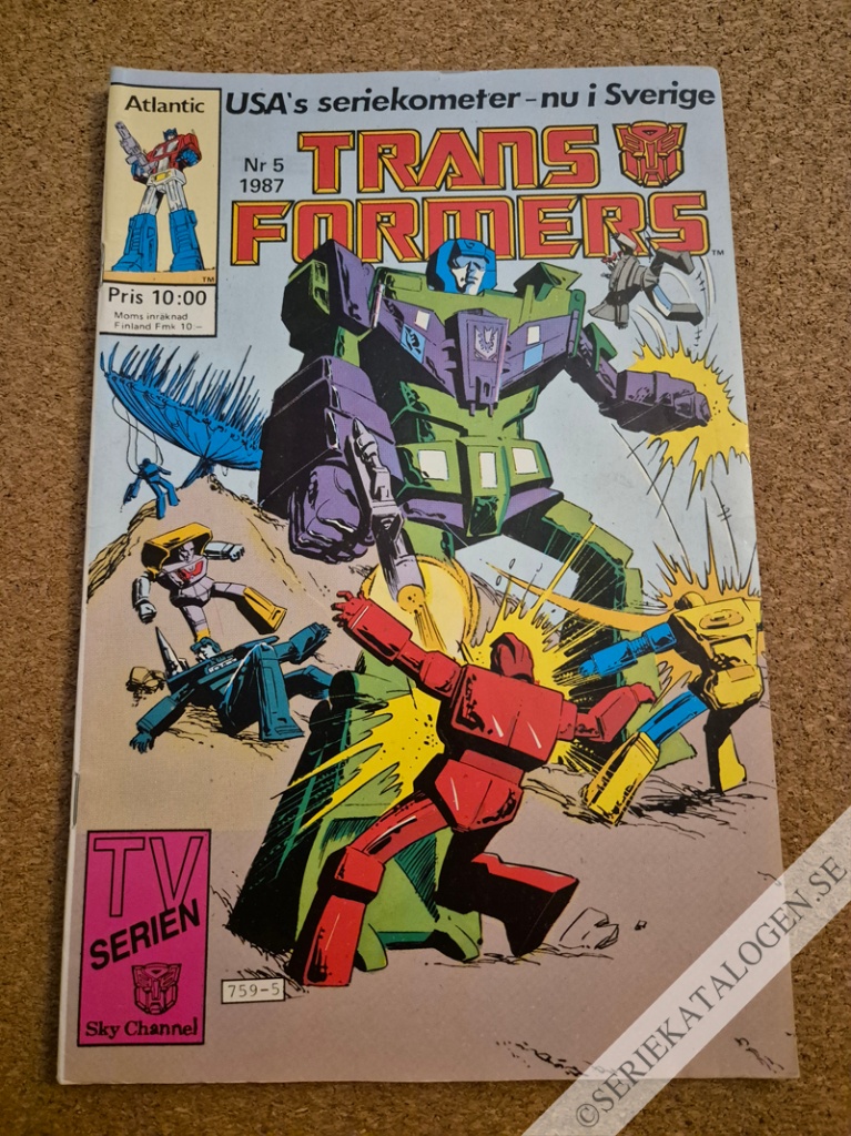 Framsida på Transformers #5 (1987)