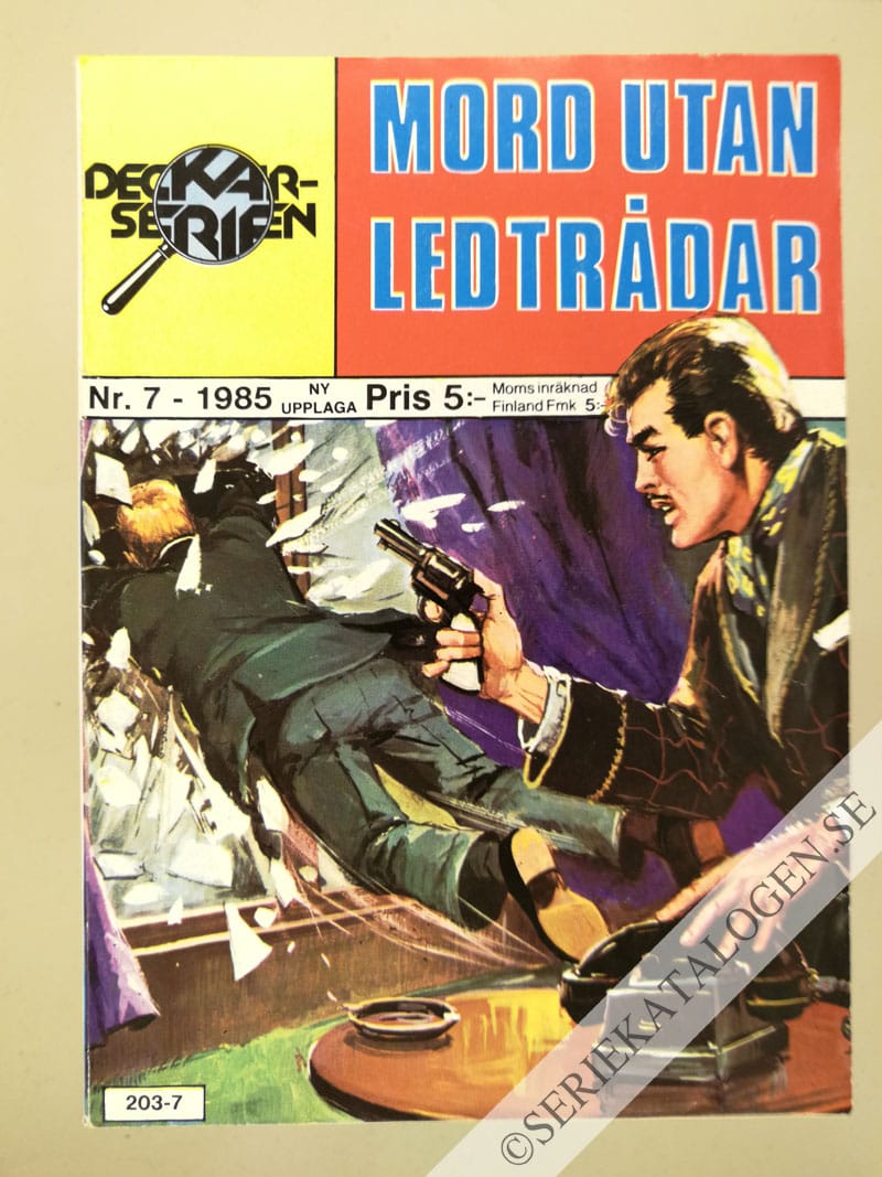 Framsida på Deckarserien #7 - Mord utan ledtrådar (1985)