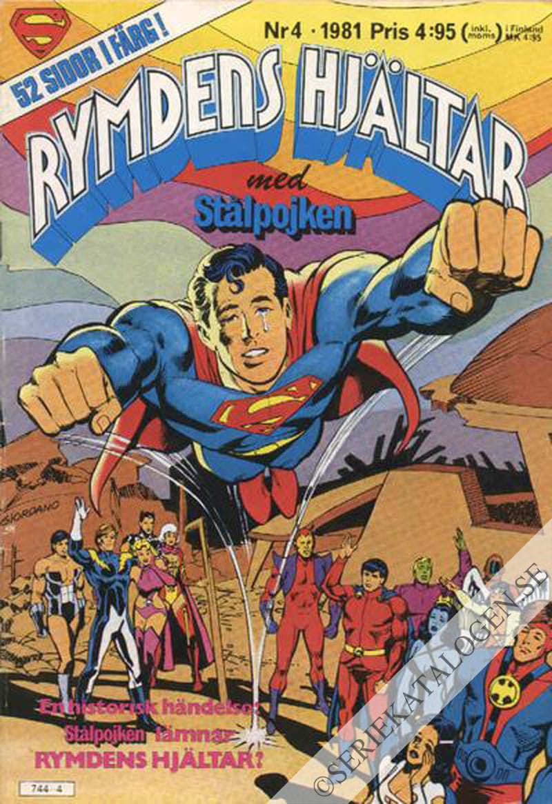 Framsida på Rymdens hjältar med Stålpojken #4 (1981)