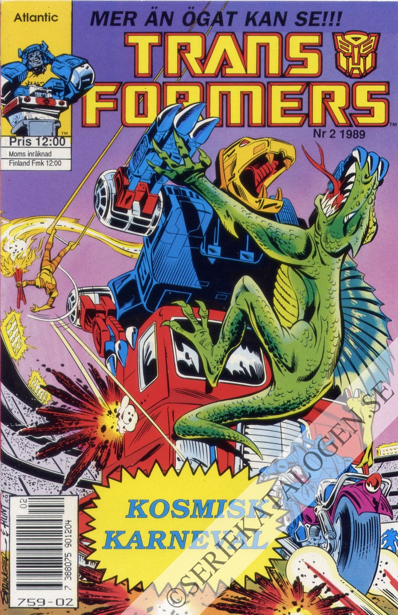 Framsida på Transformers #2 (1989)