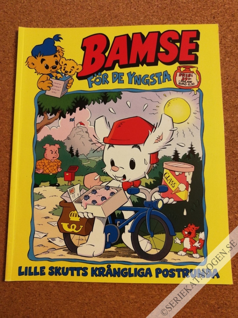 Framsida på Bamse för de yngsta Lille Skutts krångliga postrunda (2020)