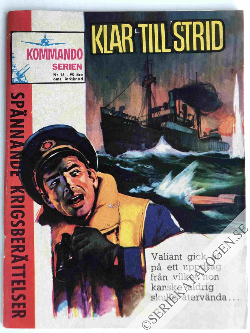 Framsida på Kommandoserien Klar till strid (1963)