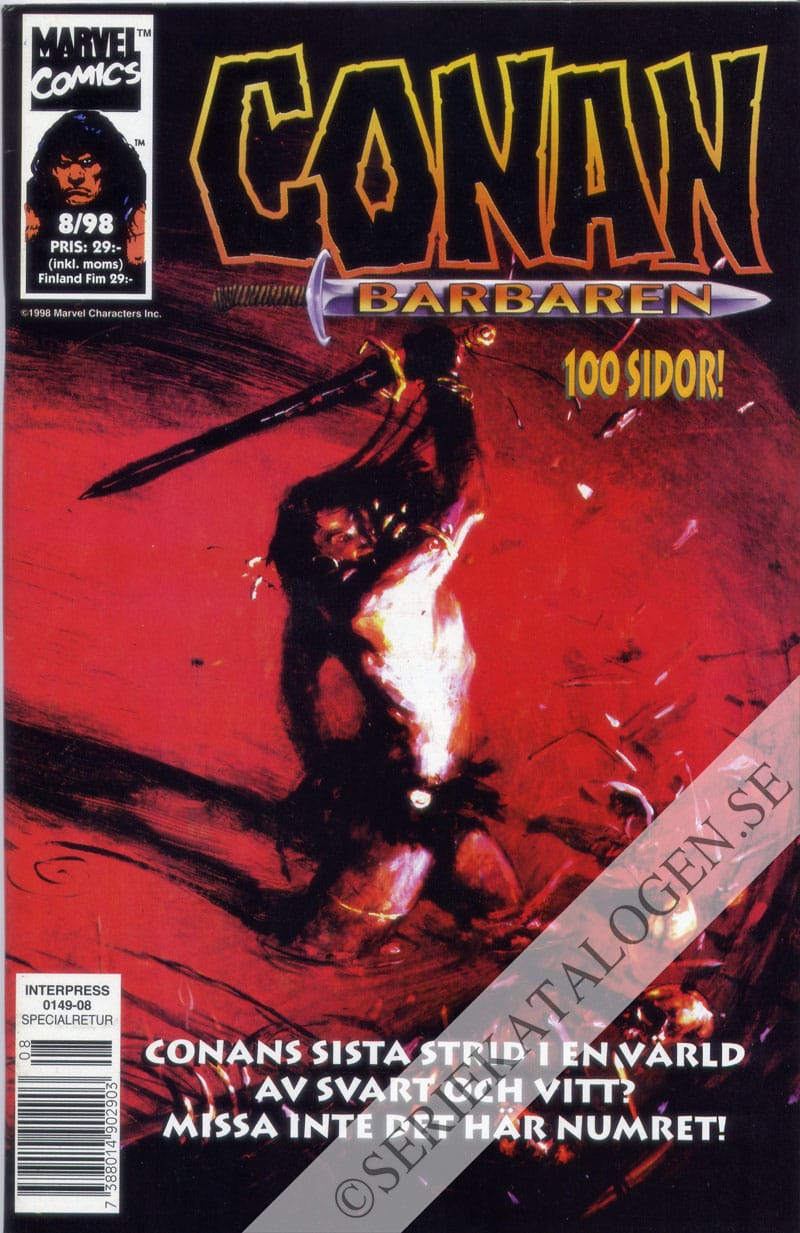 Framsida på Conan barbaren #8 (1998)