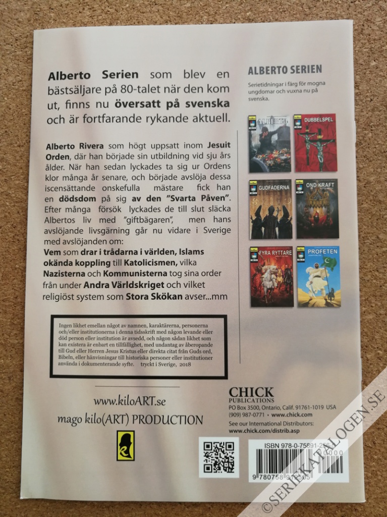 Baksida på Ond kraft - Alberto del fyra (2018)