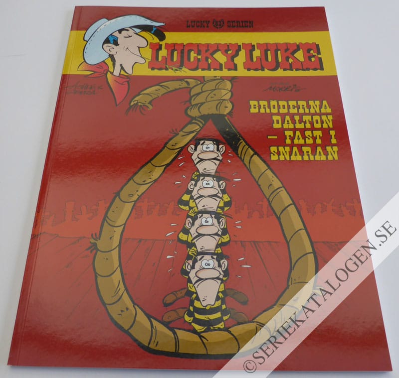 Framsida på Lucky Lukes äventyr #83 - Bröderna Dalton - Fast i snaran (2007)