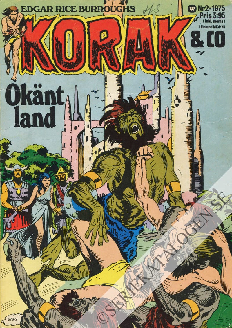 Framsida på Korak & C:o Okänt land (1975)