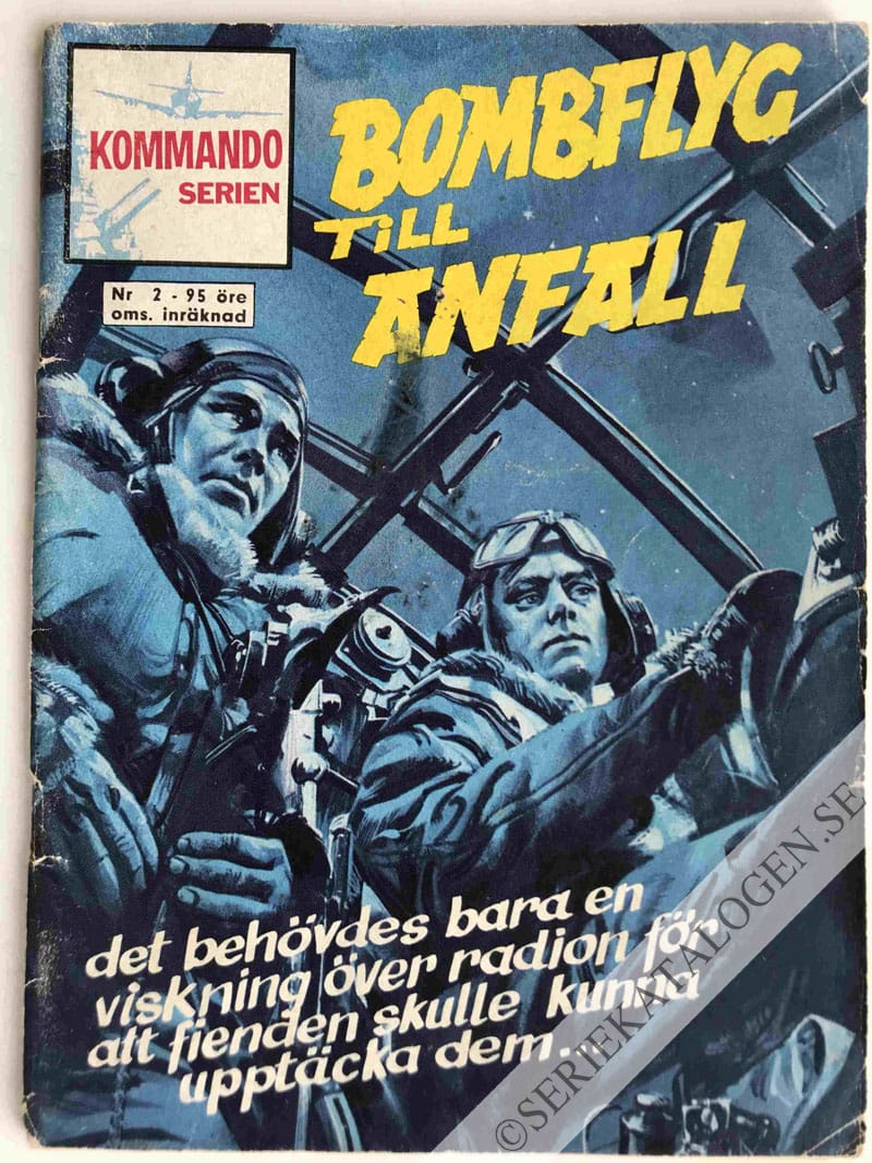 Framsida på Kommandoserien Bombflyg till anfall (1962)