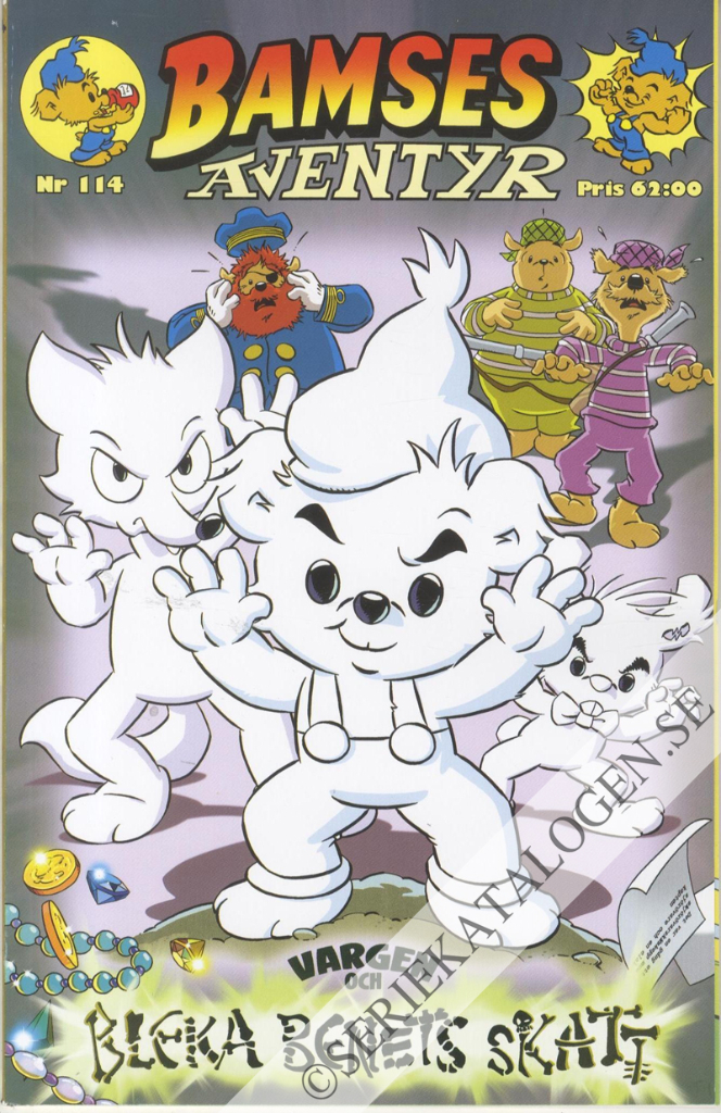 Framsida på Bamses äventyr #114 - Bleka benets skatt (2024)