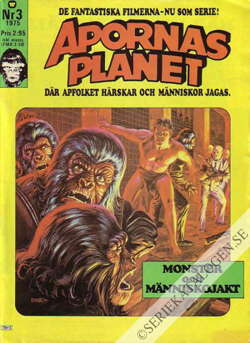 Framsida på Apornas planet #3 (1975)