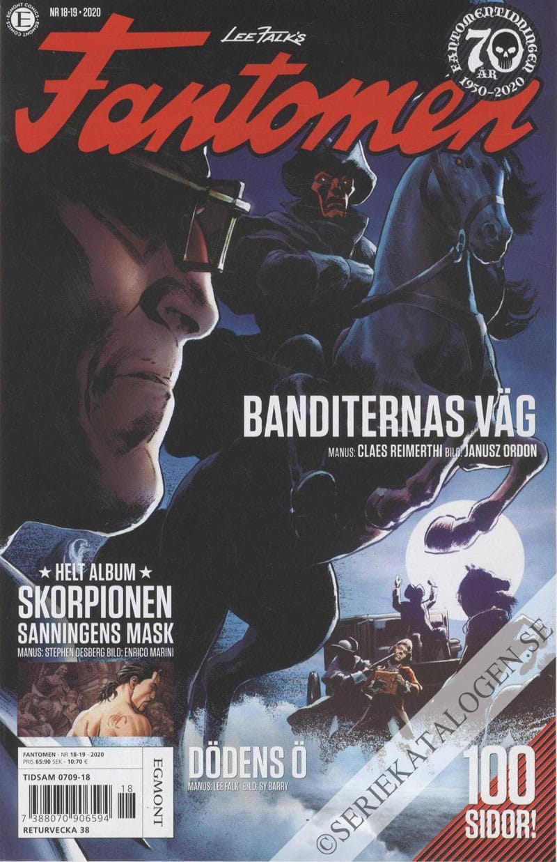 Framsida på Fantomen #18-19 (2020)