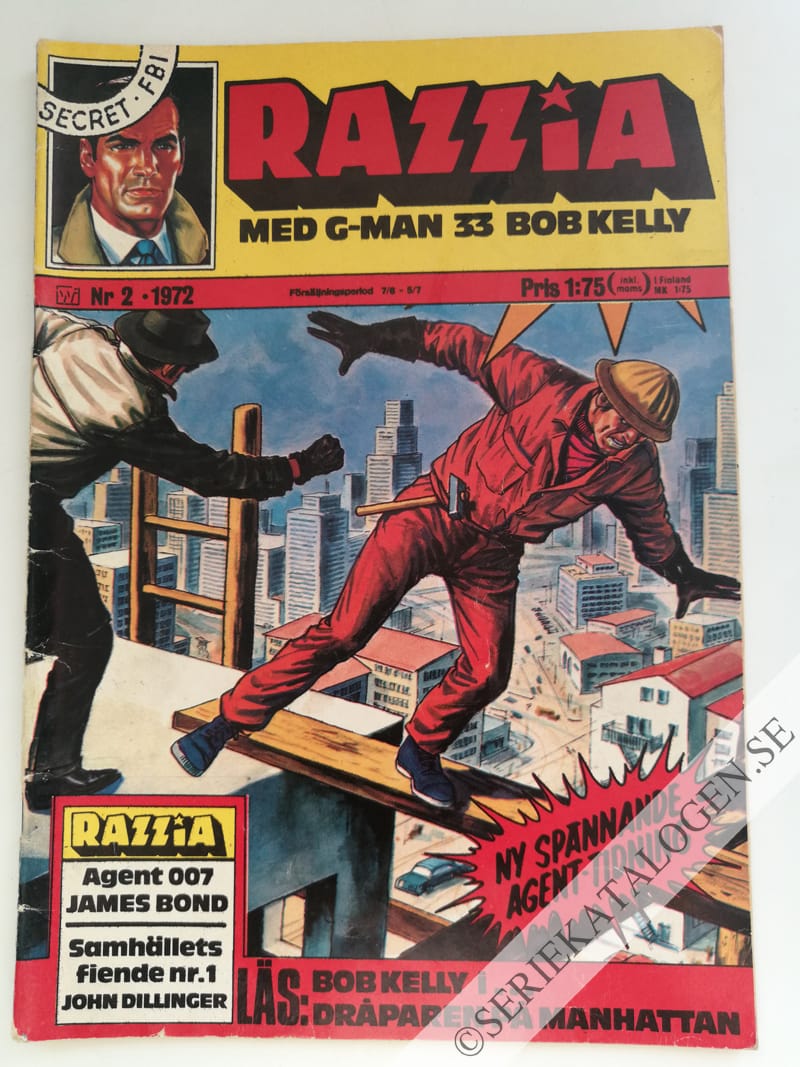 Framsida på Razzia med G-man och 33 Bob Kelly #2 (1972)