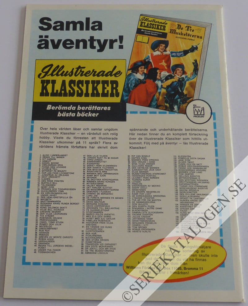 Baksida på Mina vilda vänner (1968)