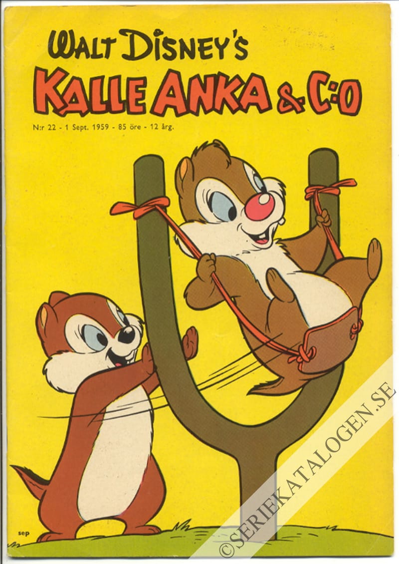 Framsida på Kalle Anka & C:o #22 (1959)