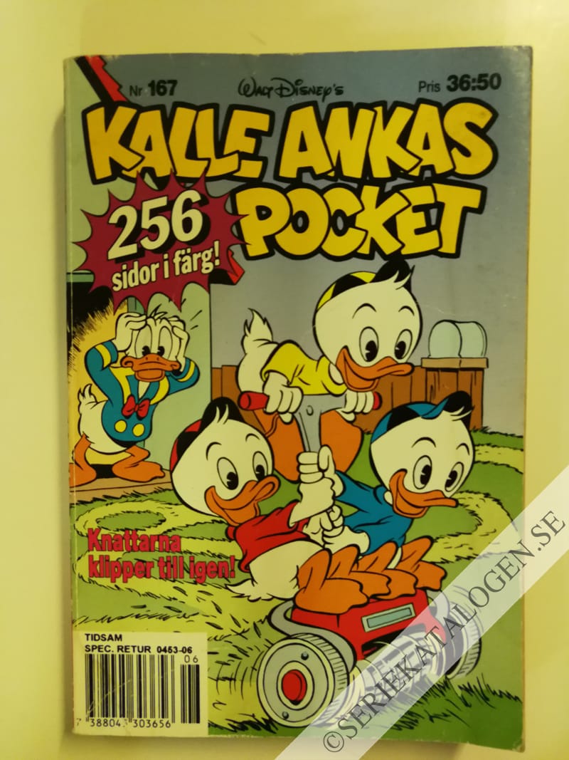 Framsida på Kalle Ankas pocket #167 - Knattarna klipper till igen! (1994)